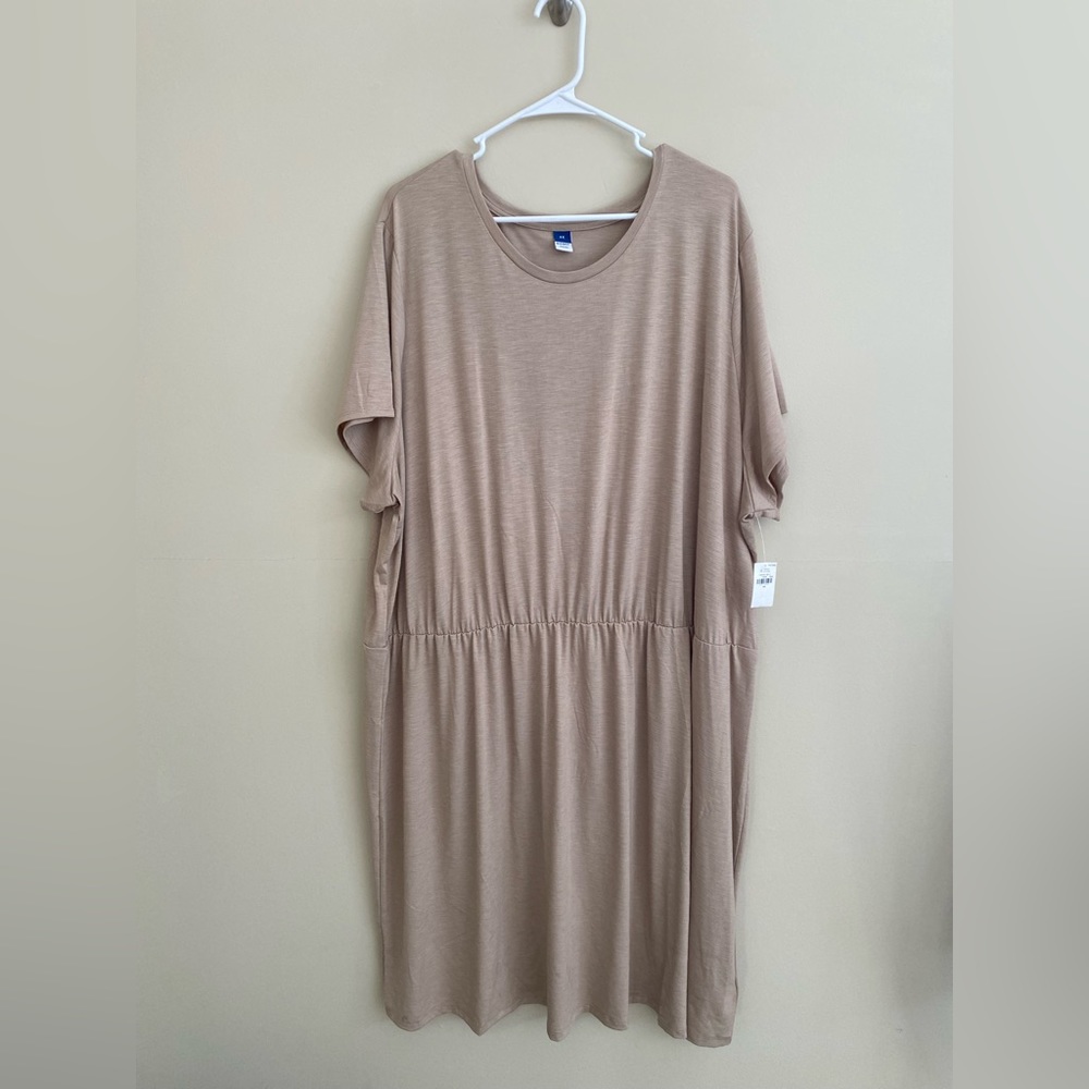 NWT Old Navy Tan Jersey Knit Tshirt Dress size 4x